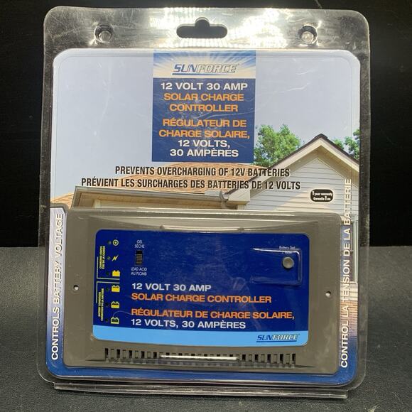 Sunforce 60022 30-Amp 12-Volt Solar Charge Controller Automated Battery Charging